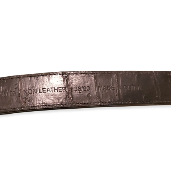 Greg Norman Mens Elba Geometric Black and Cream Belt 36" - Picture 2 of 11